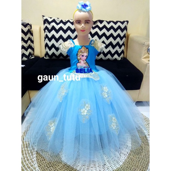 gaun princess anak perempuan pesta mewah elegan