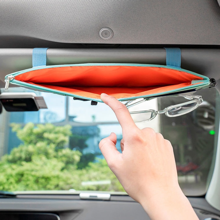 Car sun visor multi-Fungsi Penyimpanan Klip Kreatif Kacamata Mobil Bingkai ID Klip Kartu Klip storage bag