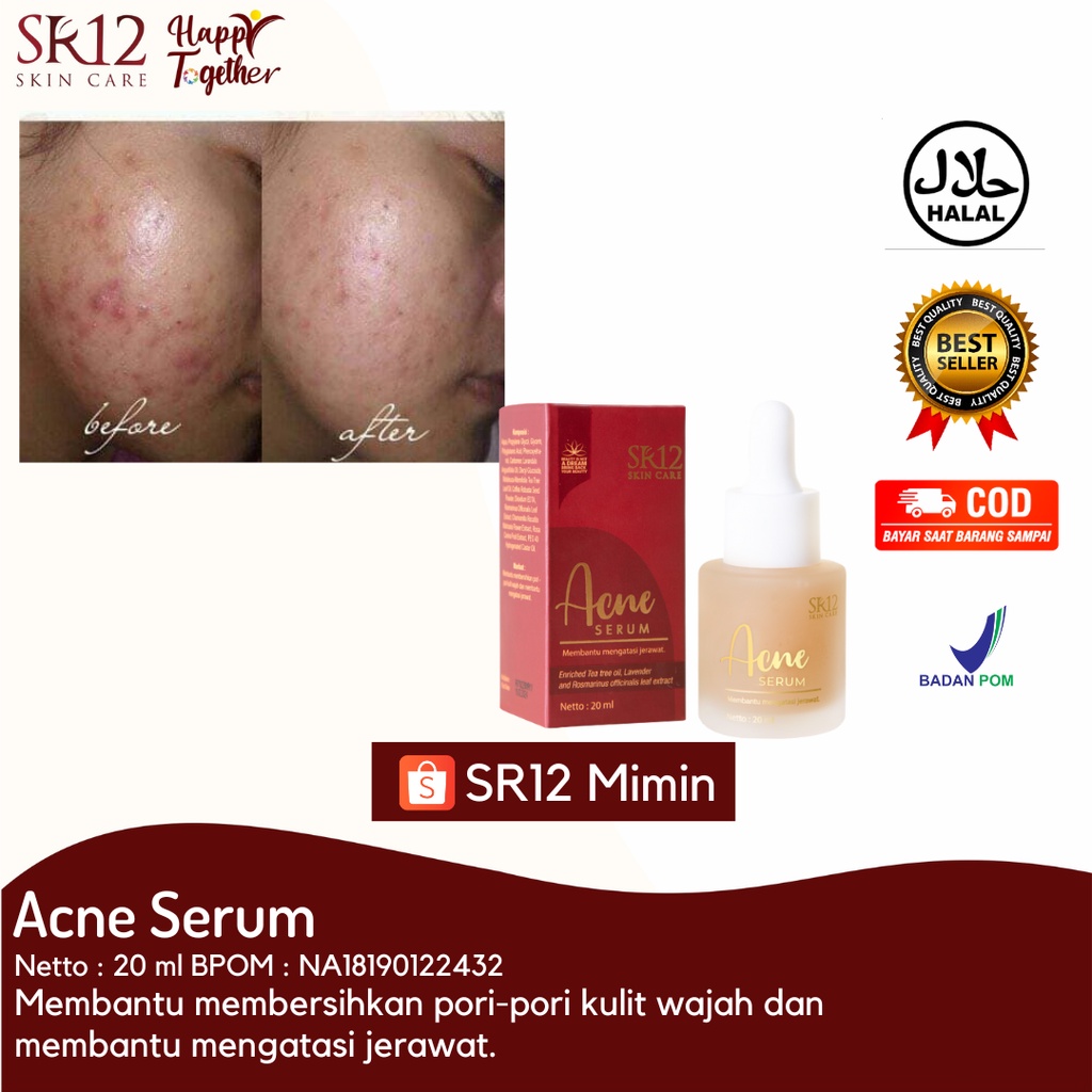 SERUM ACNE SR12 - SERUM JERAWAT BRUNTUS JERAWAT BATU - ACNE SERUM - SERUM JERAWAT - SERUM JERAWAT BP