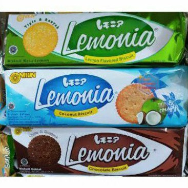 

Lemonia nissin biskuit Lemon tipis renyah LEMON / COKLAT/ KELAPA 130gr.