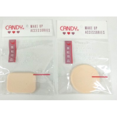 Candy Spon Bedak Padat / Make Up Sponge Kotak Bulat