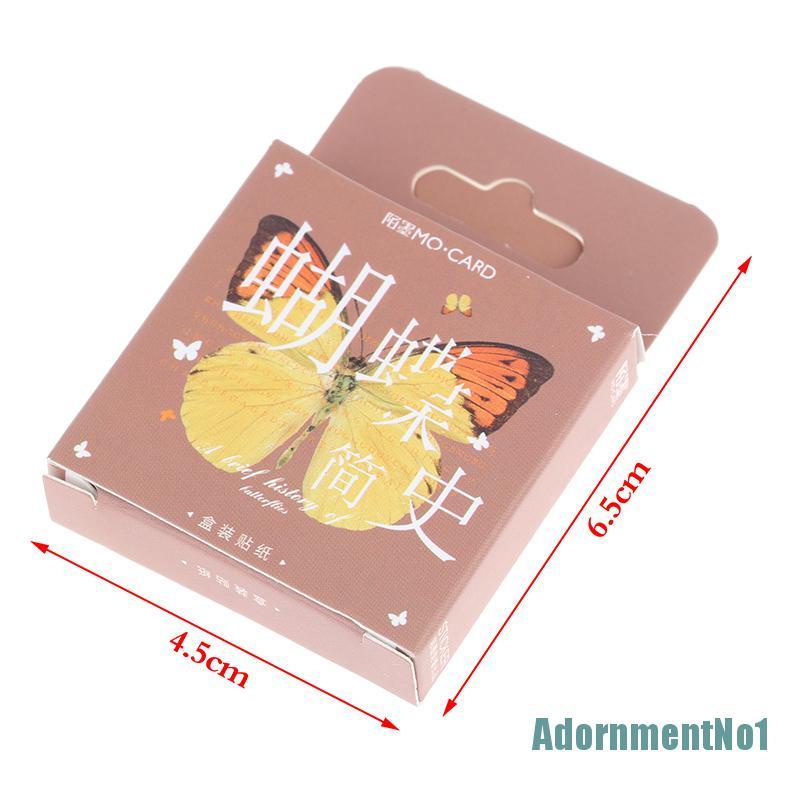 (AdornmentNo1) 46pcs / set Stiker Butterfly Story Untuk Dekorasi Scrapbook / Album / Diary DIY