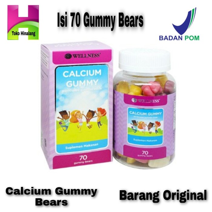 Wellness Calcium Gummy 70 Gummy / 70Gummy Vitamin Anak Vit Anak -