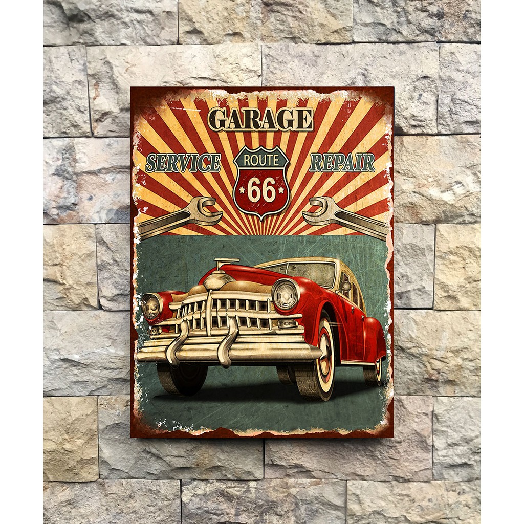 Poster Vintage Retro Classic Car Dekorasi Hiasan Dinding Kayu Shopee Indonesia