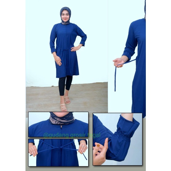 tunik sleting busui polos wanita