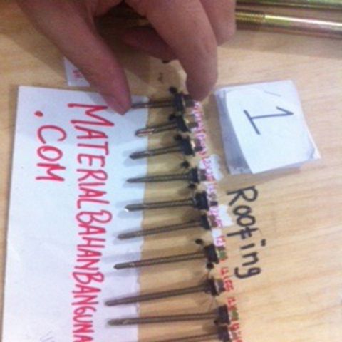 paku mur roofing atap asbes baja ringan 2 cm diameter kepala 1,2 cm DISKON4