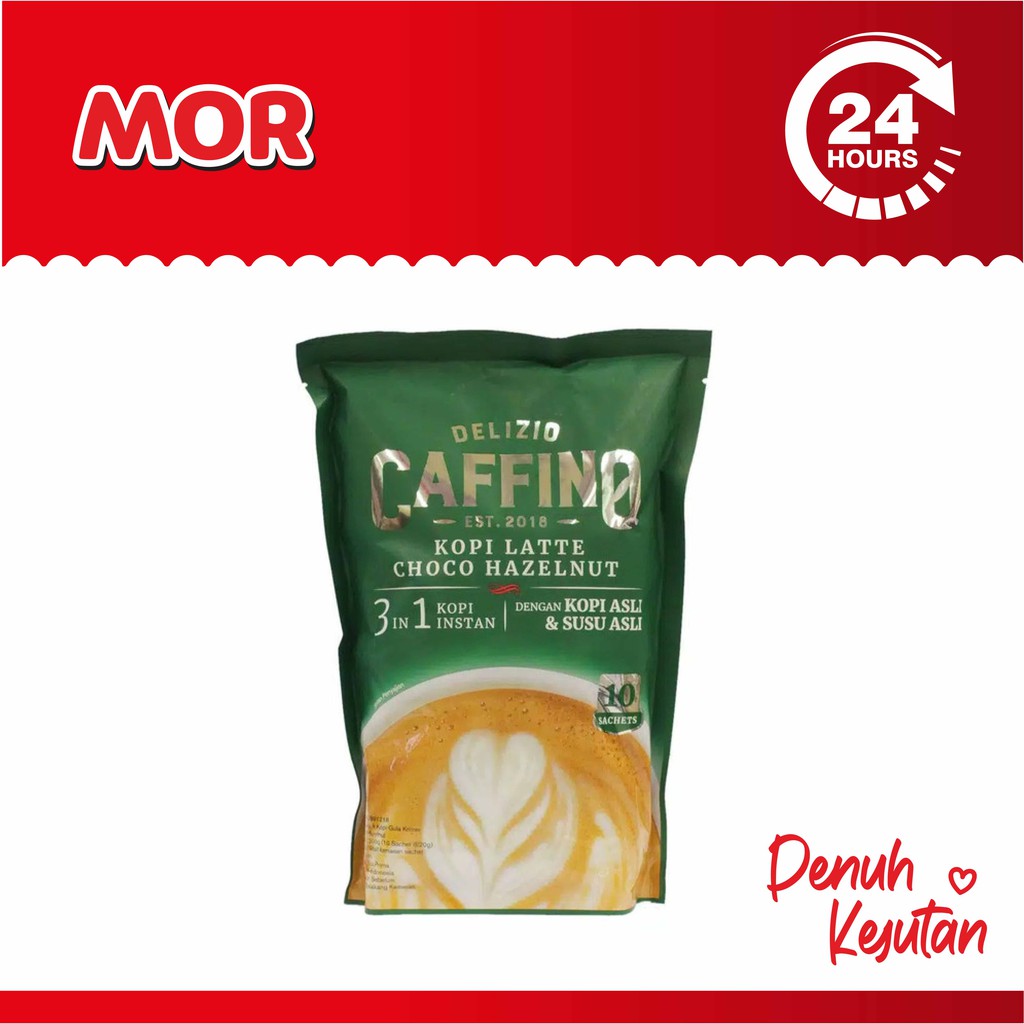 DELIZIO CAFFINO Kopi Latte Choco Hazelnut Kopi Instan 3in1 10x20gr