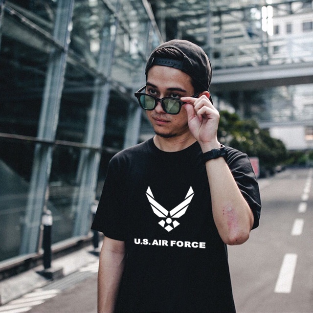 Kaos US Air Force Tshirt Casual Unisex T-SHIRT Bahan Katun