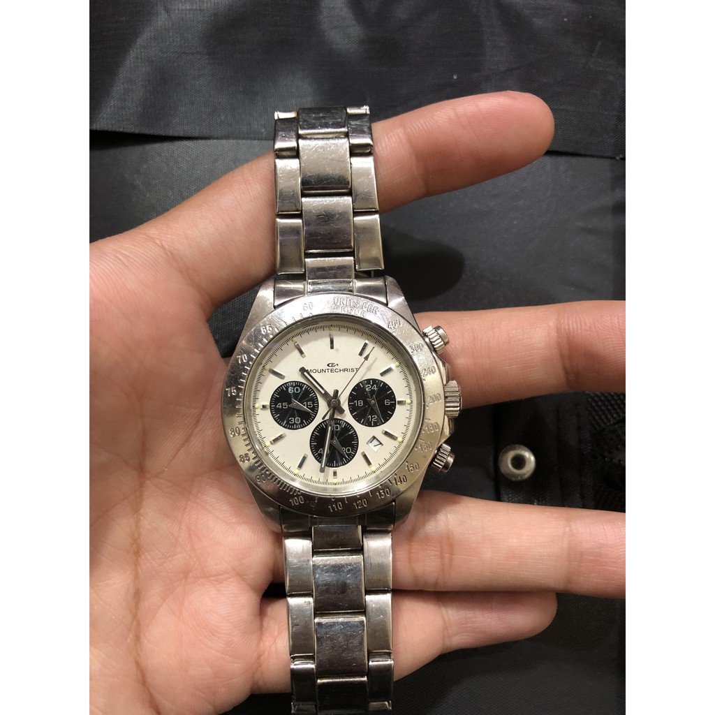 Jam Tangan Preloved Second Pria Original Chrono mounte christ mountechrist dial mickey mouse mickeym