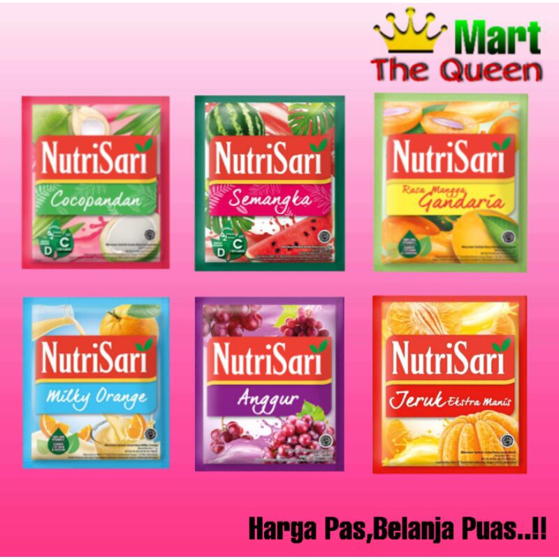 

NUTRISARI 1 renceng isi 10 sachet all varian rasa