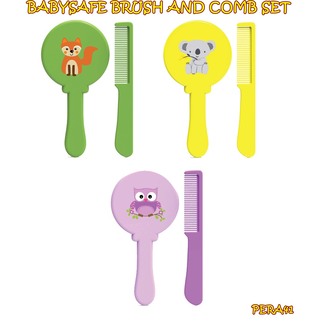 PERA41 BABYSAFE BRUSH AND COMB SET SISIR BAYI DAN ANAK DL1014