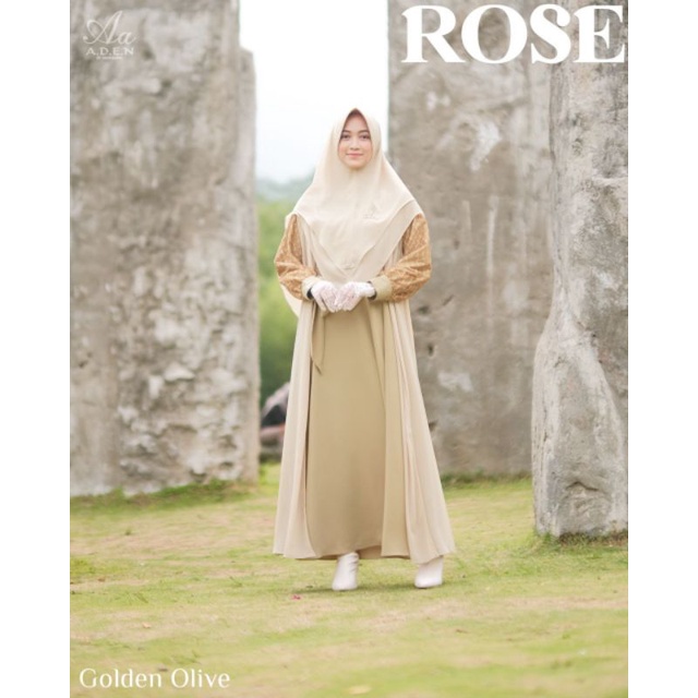 Gamis Wanita Muslimah - ROSE SET KHIMAR BY ADEN HIJAB