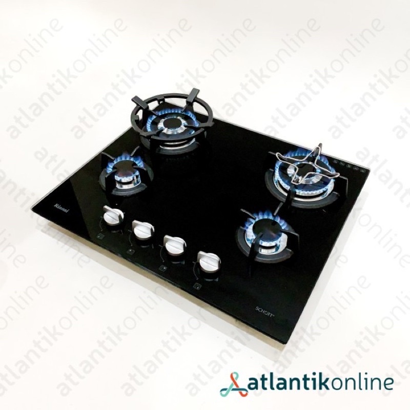 Kompor gas tanam built-in gas hob 4 tungku RINNAI RB-64G RB64G