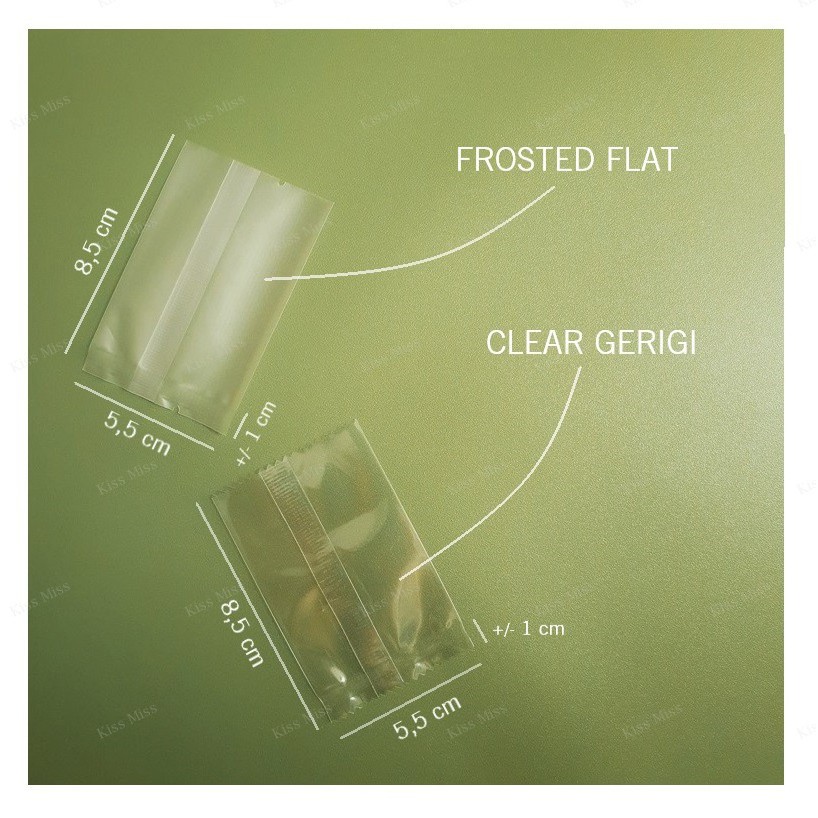 5,5x8,5 - Plastik OPP cookies TANPA LEM - TEBAL - biji - kue kering - nastar - bakery - bubuk - coklat