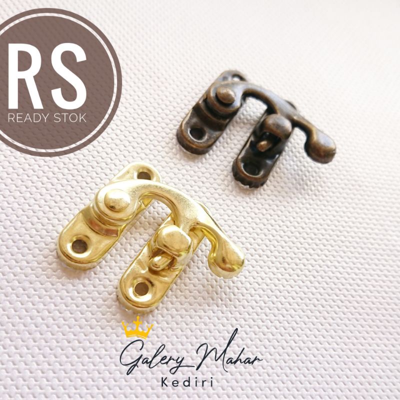 Kunci Pengait Box Kunci Gembok Kotak Perhiasan 27 mm x 32 mm Box Perhiasan