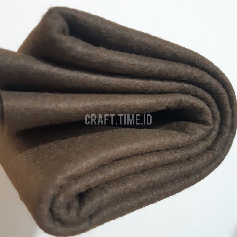 KAIN FLANEL / FELT IMPOR TEBAL 1 METER-CHOCO