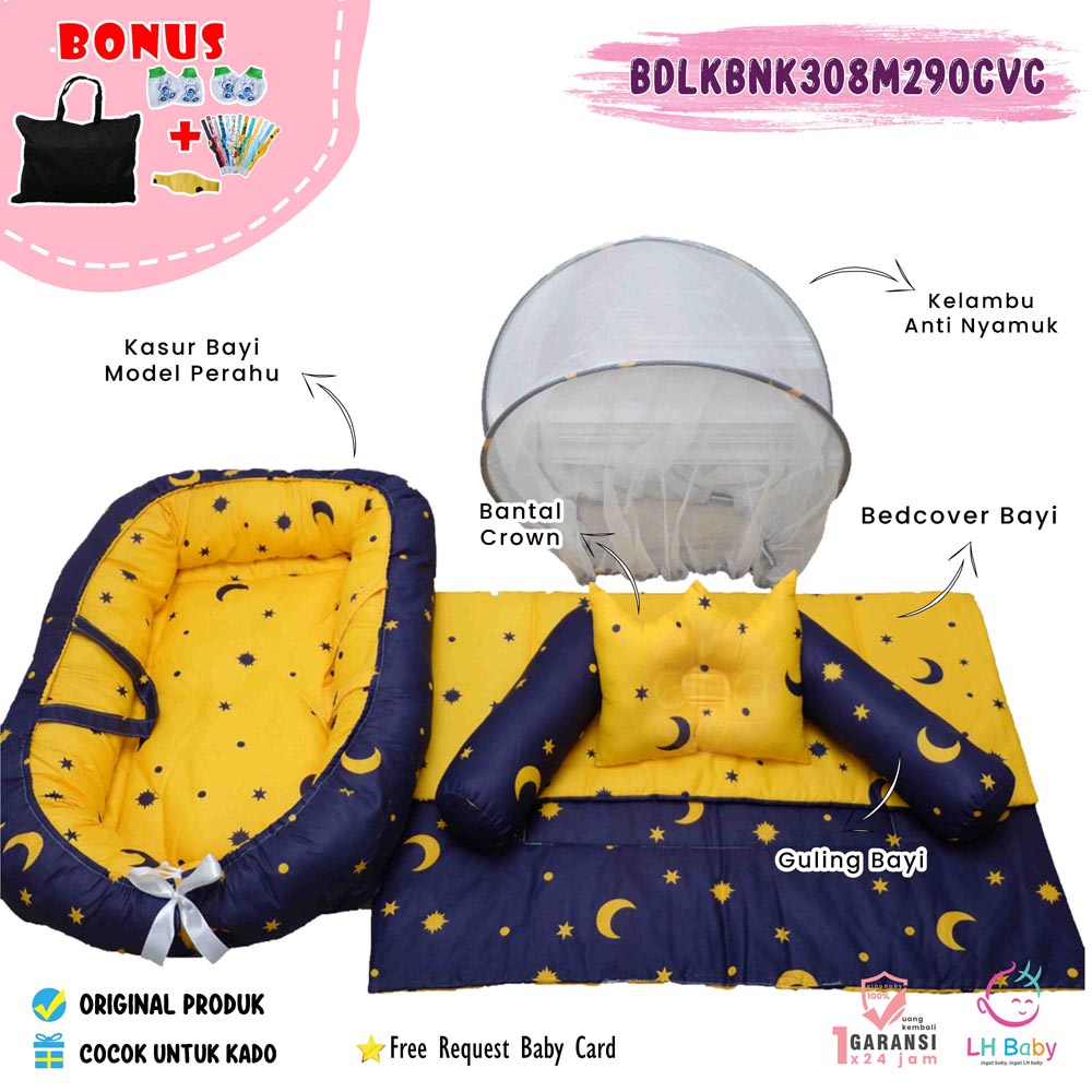 (PAKET HEMAT) Kasur Baby Nest Plus Bed Cover Kasur Bayi Perahu Tempat Tidur Bayi Kelambu Kekinian