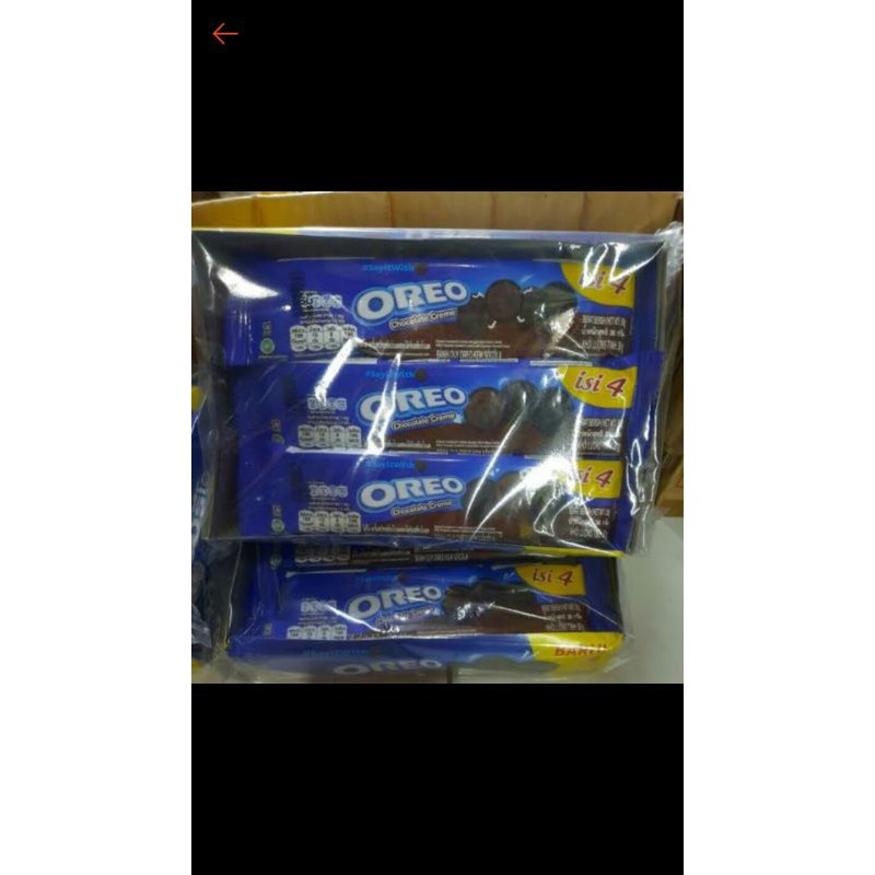 Oreo Coklat isi 4 keping . Oreo 12pc x 38gr