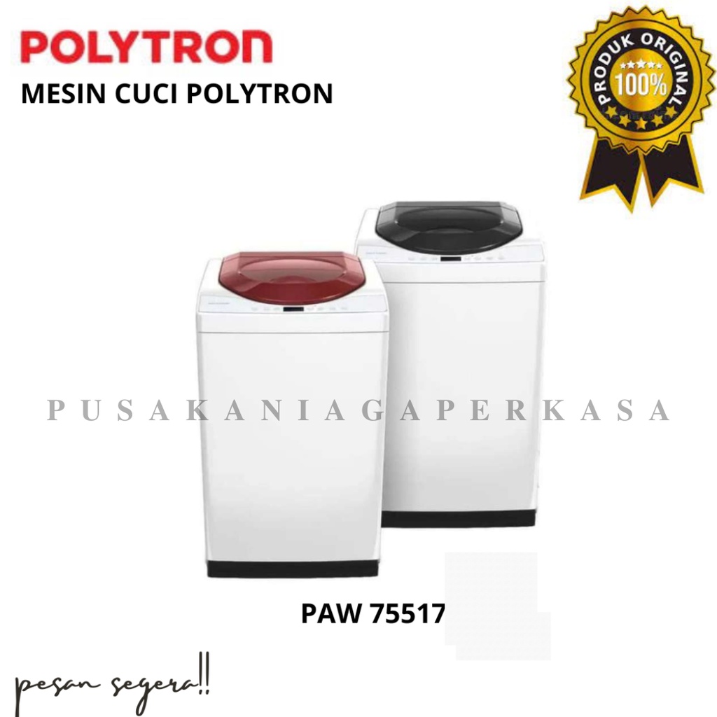 MESIN CUCI (7,5kg) POLYTRON PAW 75517WM