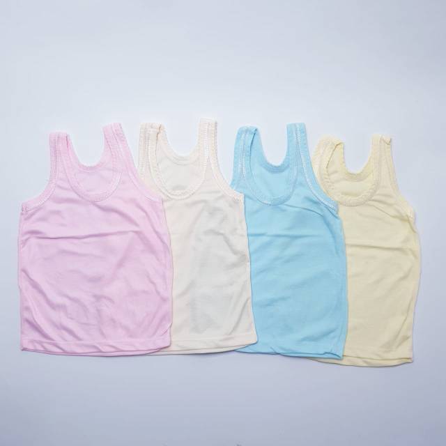 SINGLET BAYI WARNA SOFT Size S-XL