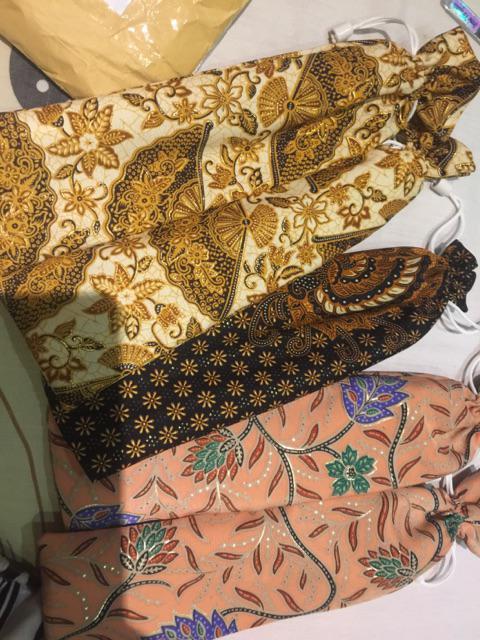 Sedotan Stainless Set Silver Isi 4 Komplit Pouch Batik