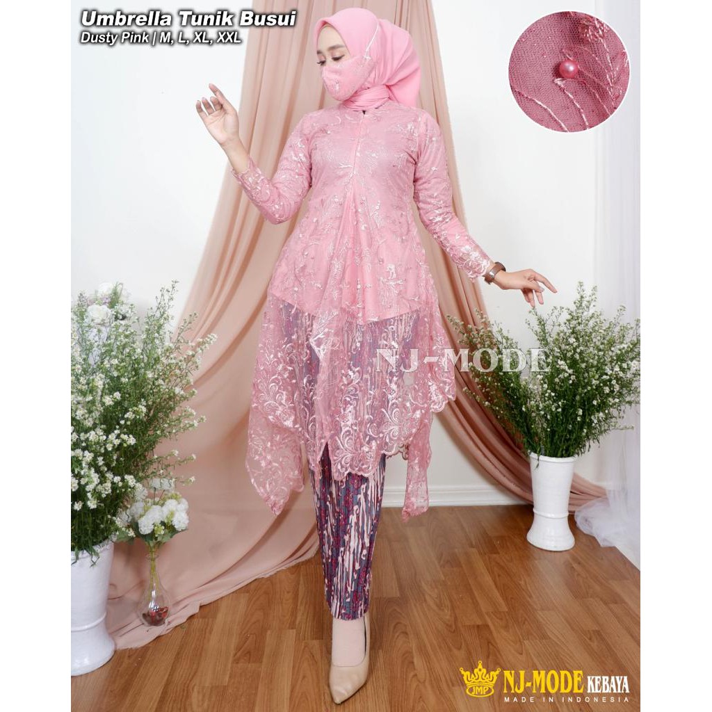 PROMO SET KEBAYA TUNIK TULLE BORDIR / SET KEBAYA TUNIK MUSLIMAG / SET KEBAYA MUSLIMAH