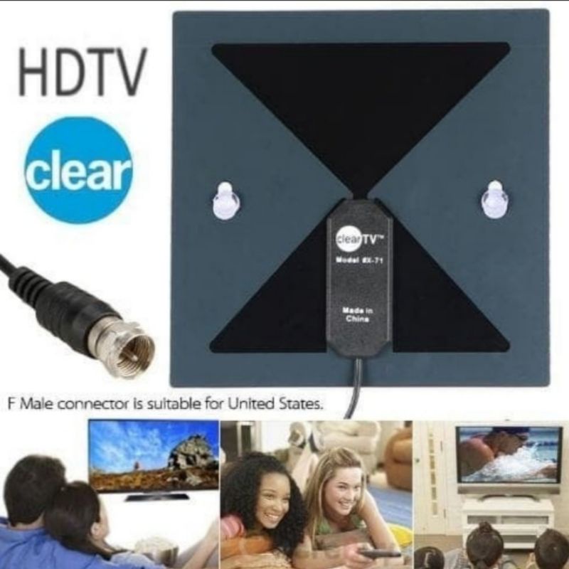 antena tv digital indor super jernih model kotak antena tv dalam ruangan rumah antena tv indoor murah