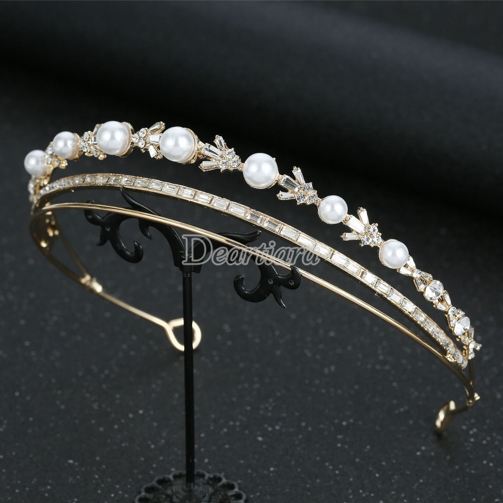 New Fashion Bridal Wedding Hair Accessories Three-layer Multi-layer Zircon Shiny Crown Headwear Wedding Dress Photography Accessories