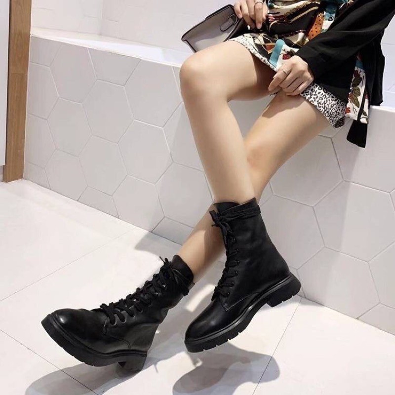 BT64 SEPATU BOOTS MARTIN IMPORT WANITA KOREA BRITISH INGGRIS VELVET HANGAT