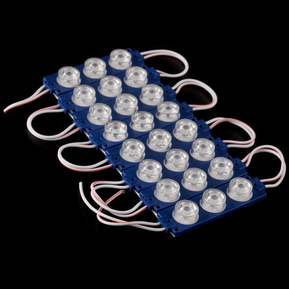 8PCS LAMPU LED MODUL 3MATA SMD DC 12VOLT DAN 24VOLT WATERPROOF 3 MATA 12V 24V Motor Mobil Neon Box