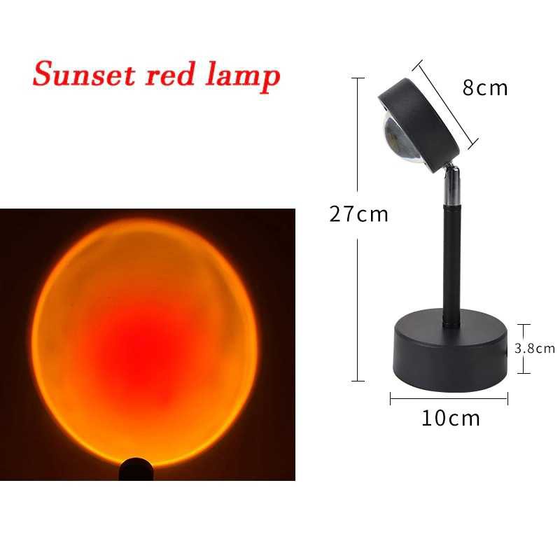 Lampu Kamar Tidur Proyektor LED Matahari Terbenam Stand Light Night Light Sunset Red Projector 5W YUEYI - 7RLL6MRE