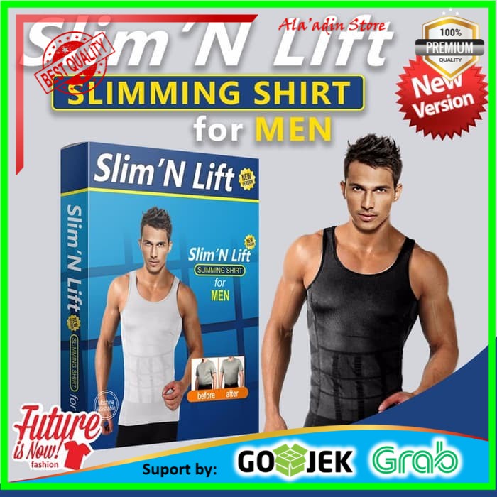 Korset Pelangsing Perut Buncit Pria Slimming Shirt For Men Slim N Lift Body Shaping For Man Korset Pelangsing pria