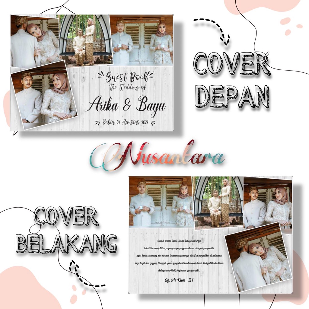 

Buku tamu pernikahan custom foto / Wedding guest book