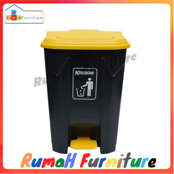 Krisbow Tempat Sampah Injak 80 Liter tempat sampah outdoor