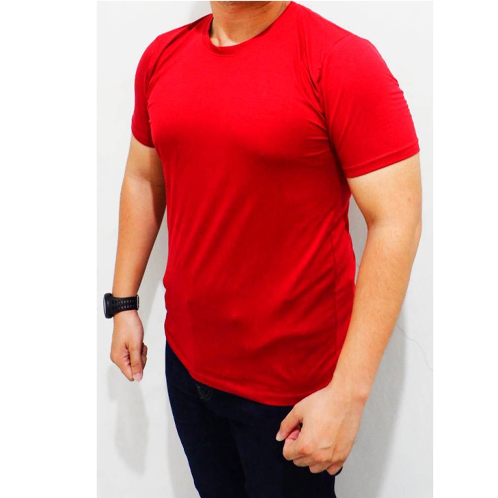 Baju fitnes gym pria maroon polos1 Kaos Olahraga Pria