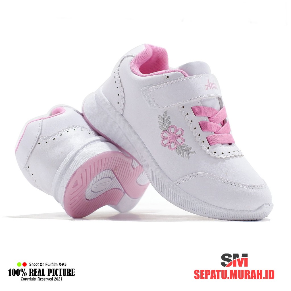 Sepatu anak perempuan tk velcro original ANDO BIRDY 29-32-1