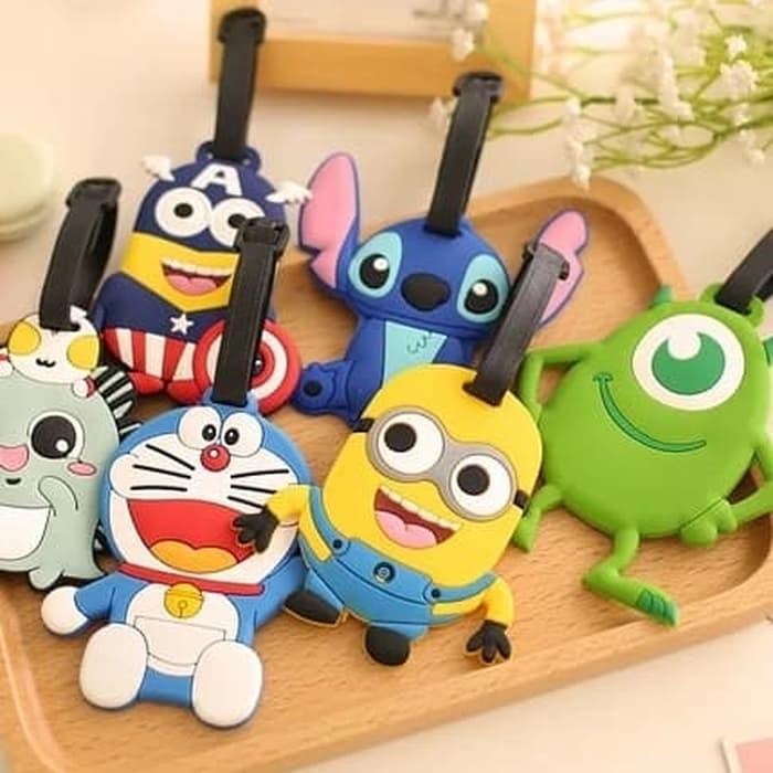 

Cartoon Silicone Baggage Tag Luggage Tag Koper Bagasi Minion Doraemon