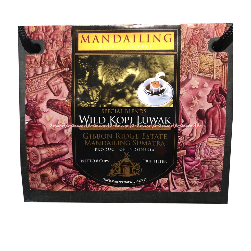 Mandailing Wild Kopi Luwak Gibbon Ridge Estate 8cups