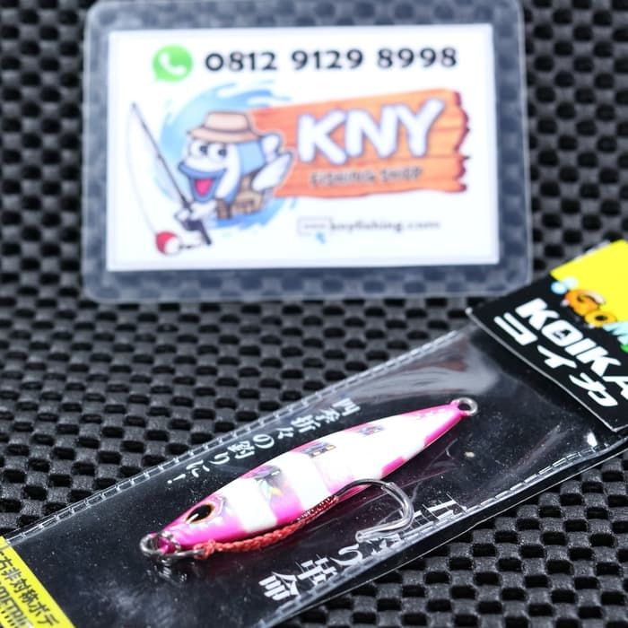 metal jig storm gomoku koika 40gr pink zebra gid umpan pancing lure 88 joran