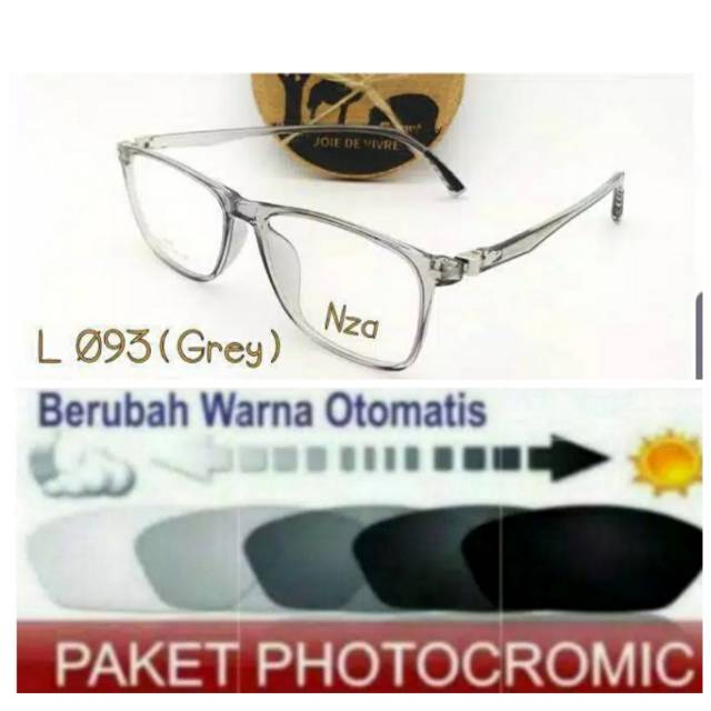 Frame Kacamata New L093 Trendy Free Lensa Minus Photocromic Anti Radiasi Dan Anti UV