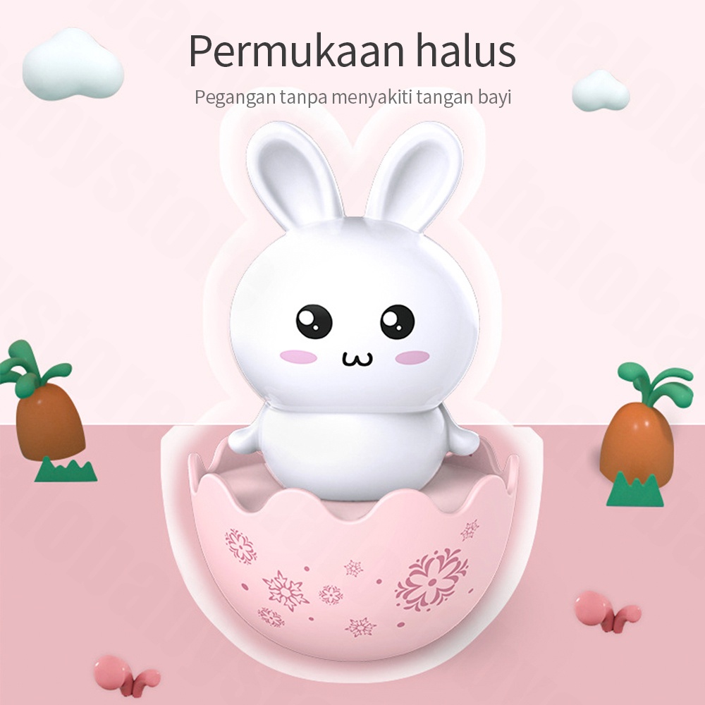 Halobaby Mainan Bayi Kartun Tumbler Mainan Musik Anak Bayi