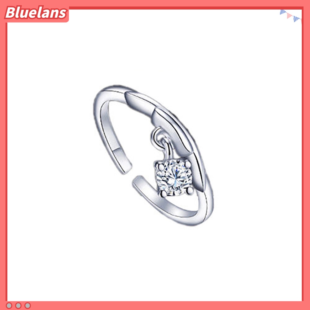 Bluelans Men Women Silver Plated Constellations Adjustable Opening Ring Birthday Gift