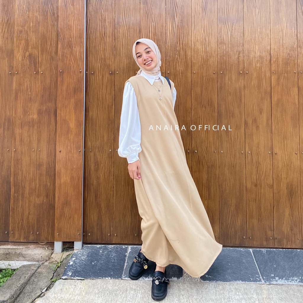 ANAIRAOFFICIAL DRESS WANITA BASIC DRESS OUTER DRESS DRESS HIJAB BAJU MUSLIM DRESS OBLONG