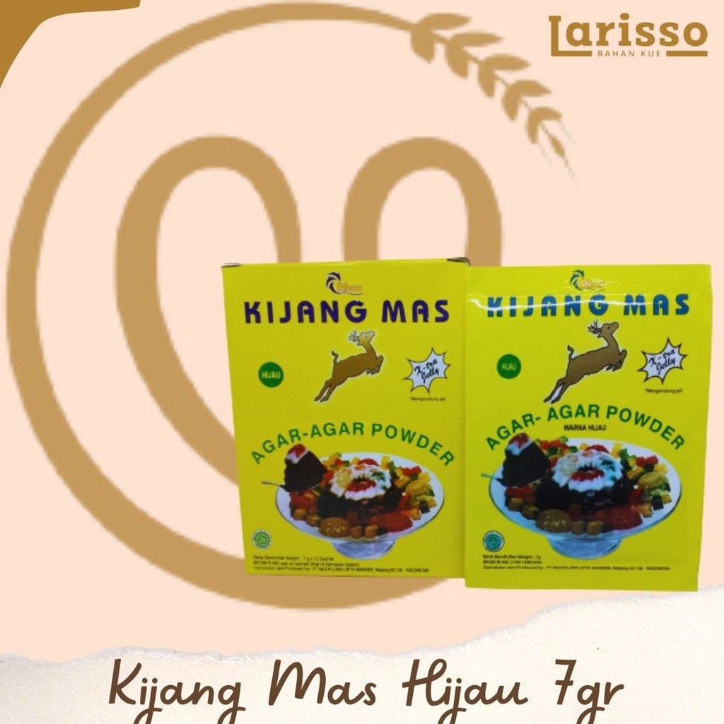 

KIJANG MAS AGAR AGAR POWDER XTRA JELLY HIJAU 7GR