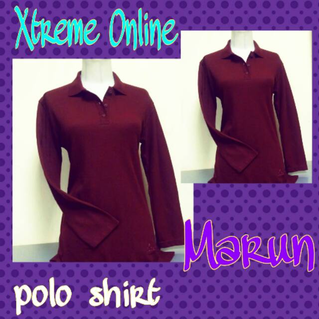 Polo Shirt Wanita Bahan Katun Pique Lacoste Lengan Panjang