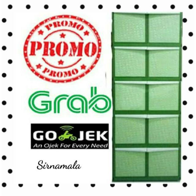 PROMO! LEMARI PLASTIK / LEMARI PAKAIAN TABITHA 5 SUSUN / 4 SUSUN / 3 SUSUN