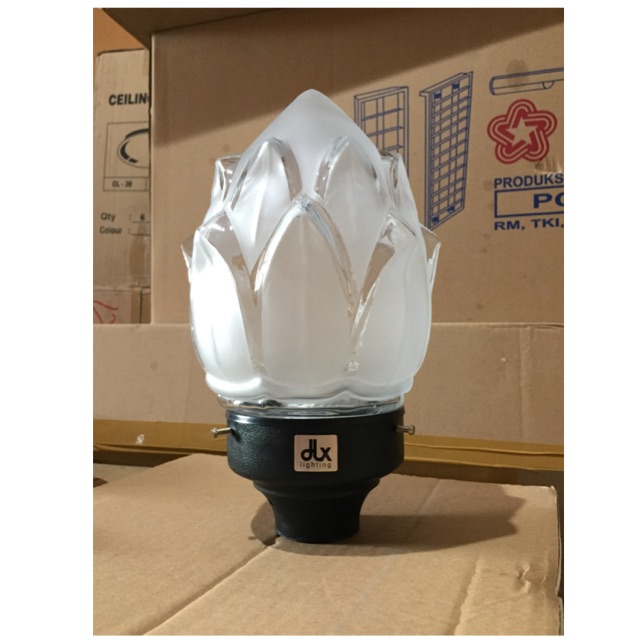 Dlx lighting tf 90 k lampu taman pilar kaca naga