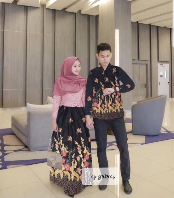 Restock Cp galaxy / Baju pasangan batik / Couple kebaya modern