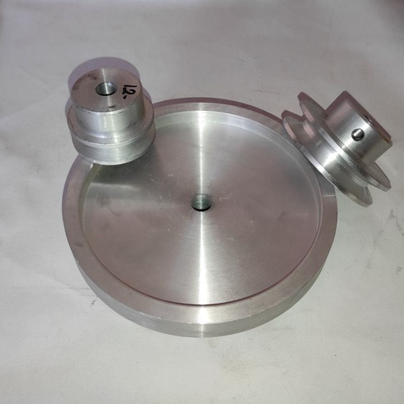 Paket set Pulley papas noken as diameter 6 inch plus 3 inch dan 1.5 inch alumunium