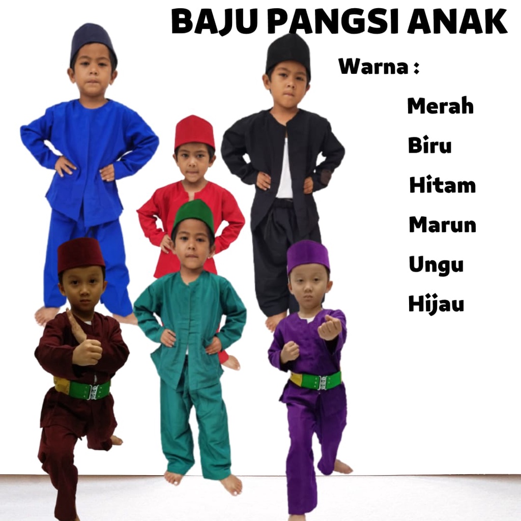 Jual Baju Pangsi Betawi/Stelan Baju Pangsi Anak / Baju Adat/Baju Pangsi